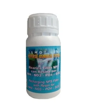 Ricarica per filtro NPS - 250 ml resina anti nitrati fosfati e silicati per impianti osmosi