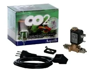 Aquili Elettrovalvola Ottone  -  3,5 W  - con raccordi filo e spina per impianti co2