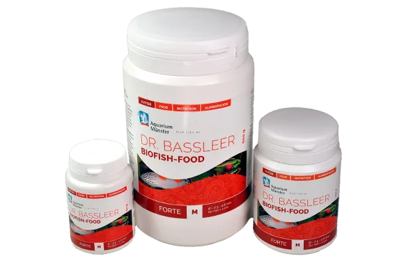 Aquarium Munster Dr. Bassleer Biofish Food Forte M 100ml/60gr Granulometria 0,5 - 0,8 mm - mangime con immuno-stimolanti