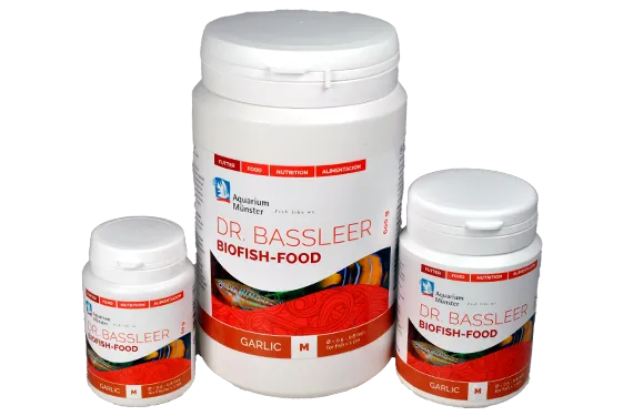 Aquarium Munster Dr. Bassleer Biofish Food Garlic M 1000ml/600gr Granulometria 0.5 - 0.8 mm - mangime a base di aglio
