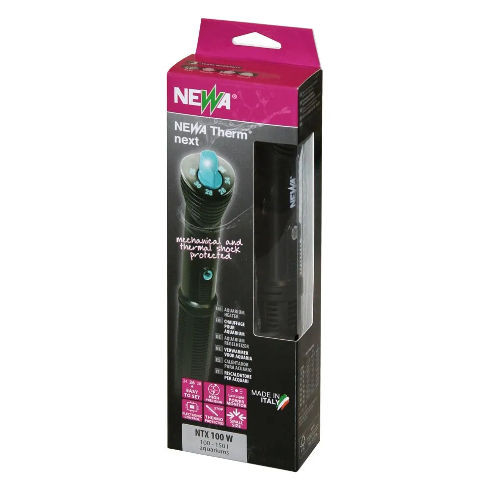 Newa Therm Next 150W Termoriscaldatore infrangibile regolabile per acquario dolce e marino