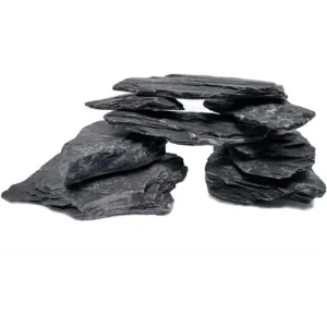 Roccia Ardesia nera in lastre S al pezzo - circa 8-15 cm - inerte
