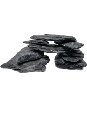 Roccia Ardesia nera in lastre M al pezzo - circa 15-20 cm - inerte