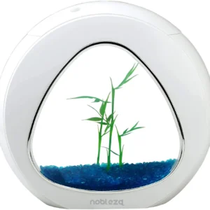 Nobleza Mini acquario in acrilico 4 litri bianco - 29x15x26.5h cm completo di filtro e illuminazione a led