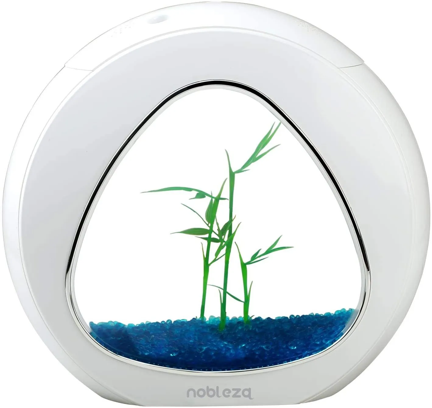 Nobleza Mini acquario in acrilico 4 litri bianco - 29x15x26.5h cm completo di filtro e illuminazione a led
