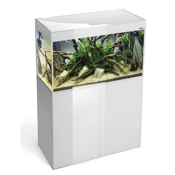Aquael Glossy 100 White 100X40X63h cm - 215 lt bianco - Acquario Completo di illuminazione a Led