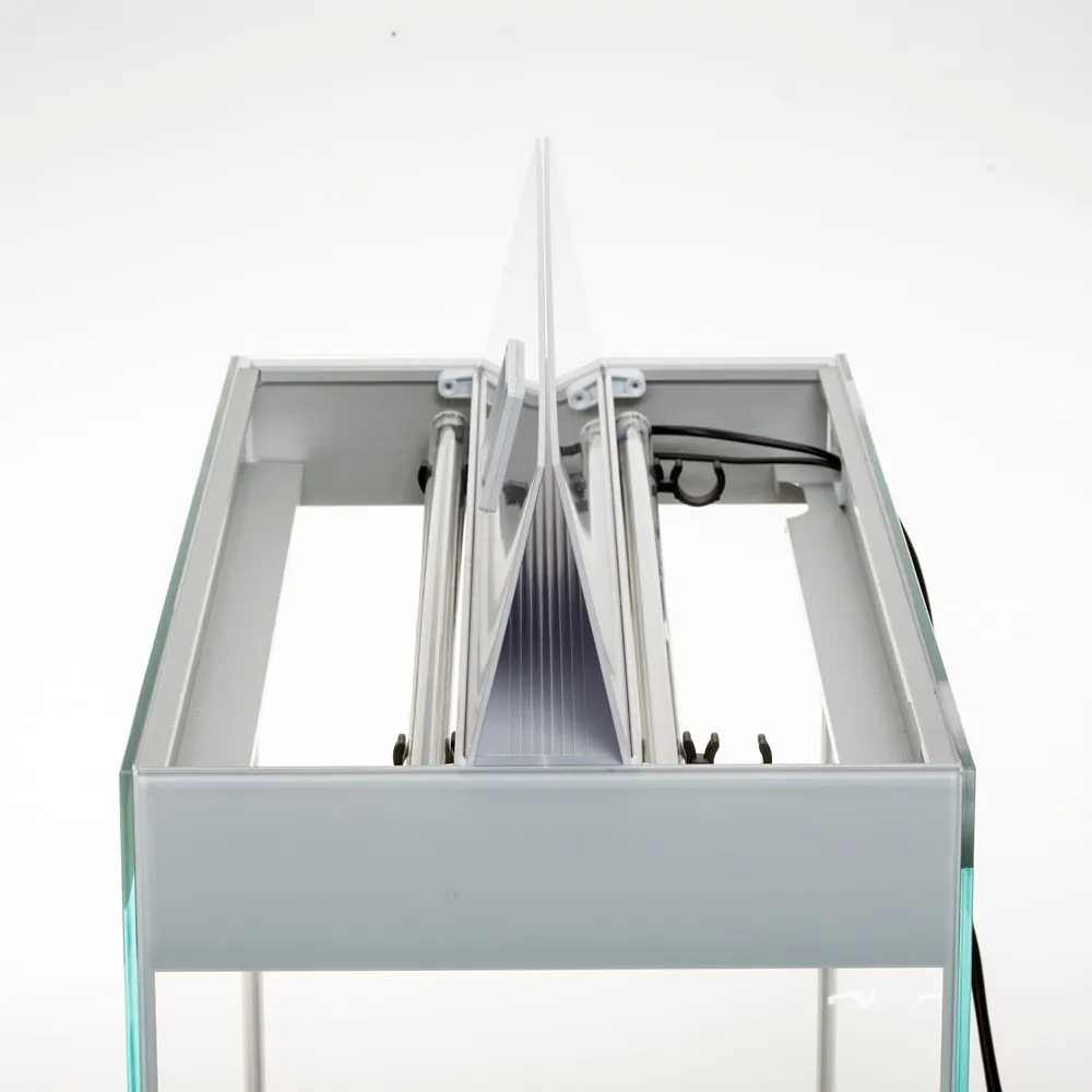 Aquael Glossy 100 White 100X40X63h cm - 215 lt bianco - Acquario Completo di illuminazione a Led