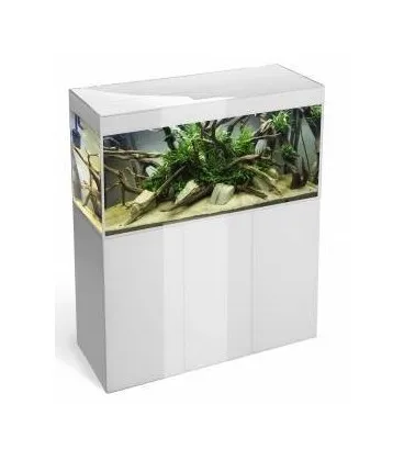 Aquael Glossy 120 White 120X40X63h cm - 260 lt bianco - Acquario Completo di illuminazione a Led