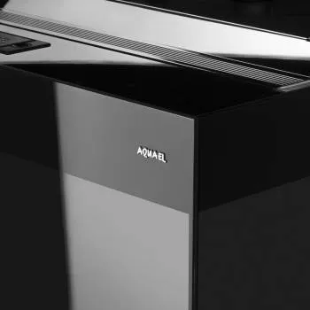 Aquael Glossy 80 Black 80X35X54h cm - 125 lt nero - Acquario Completo di illuminazione a Led