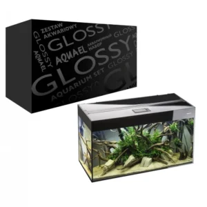 Aquael Glossy 100 Black 100X40X63h cm - 215 lt nero - Acquario Completo di illuminazione a Led