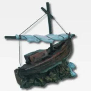BARCA DA PESCA 13X7X12 cm relitto, galeone
