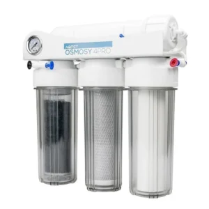 Aqpet Impianto Osmosi 75 galloni - 4 stadi a bicchieri da 10" Osmosy 4PRO con resina deinizzante