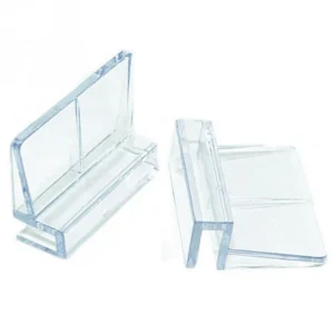 Appoggino dritto per vetri di spessore 5 mm, supporto per vetri o plexiglass di copertura acquario Dennerle - 1 pz
