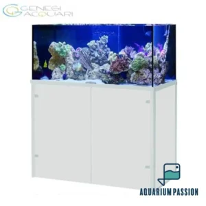 Genesi Acquari Reef Plus Bianco 120x60x60 cm - Acquario marino in vetro extrachiaro con sump e supporto
