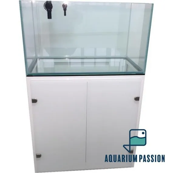 Genesi Acquari Reef Plus Nero 100x50x50 cm COMPLETO di TECNICA - Acquario marino in vetro extrachiaro con sump e supporto