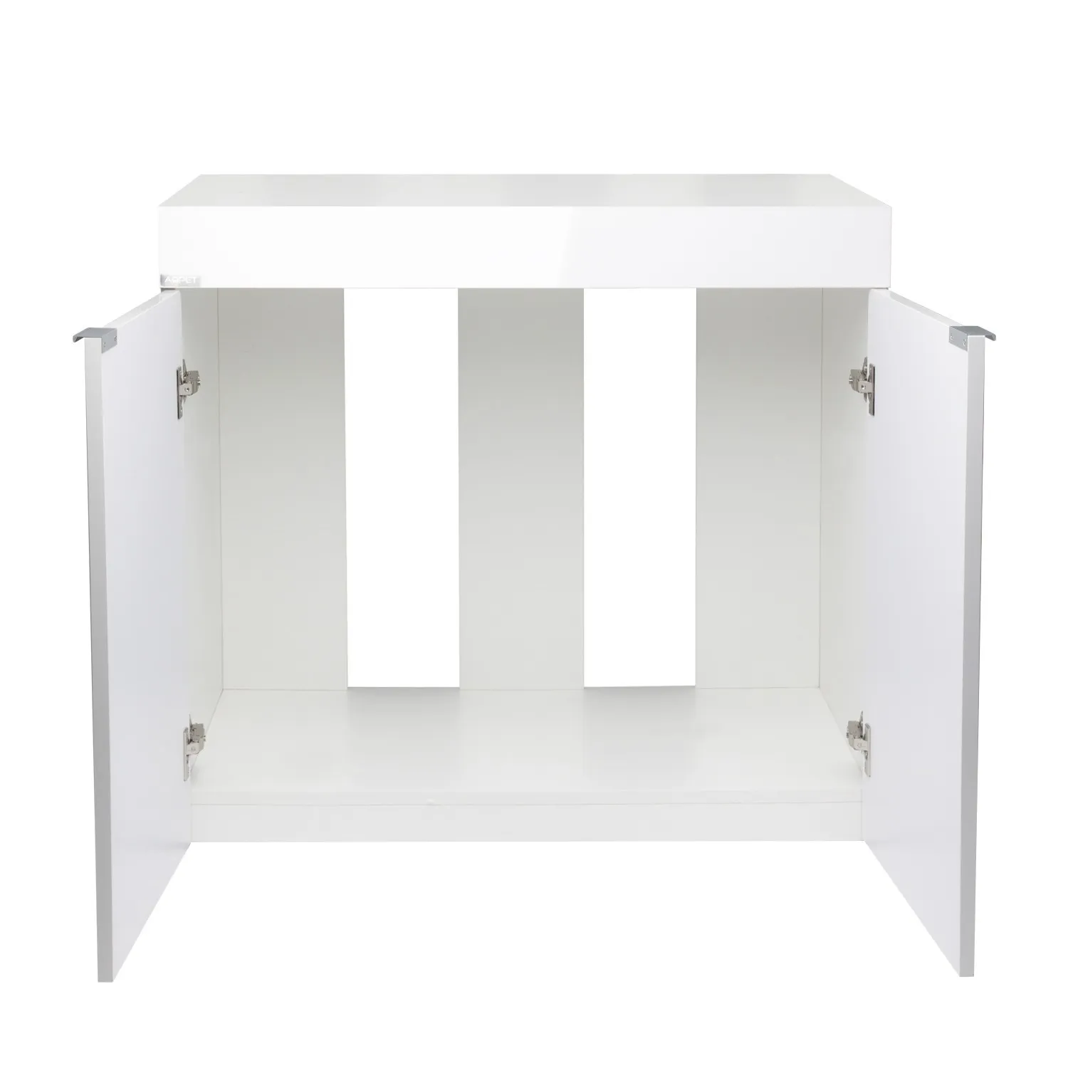 Aqpet Cabinet 90 nero lucido - Supporto 90x50x80h cm black in legno per Acquario - mobiletto