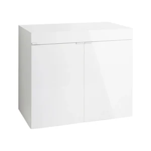 Aqpet Cabinet 90 bianco lucido - Supporto 90x50x80h cm white in legno per Acquario - mobiletto