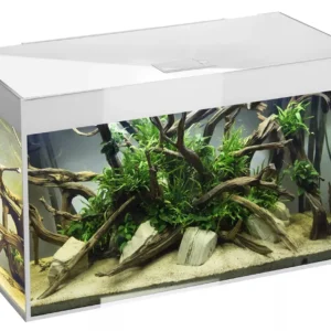 Aquael Glossy 100 White 100X40X63h cm - 215 lt bianco - Acquario Completo di illuminazione a Led