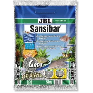 JBL Sansibar Grey 5 Kg - Sabbia naturale per acquario grigio fine 0.2-0.6 mm