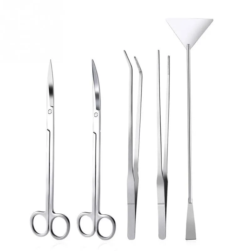 Kit professionale aquascaping in acciaio inox 5 pezzi da 25 a 32 cm