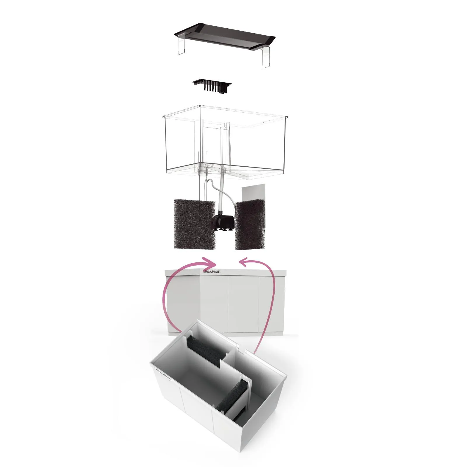 Aqua Medic Micro Armatus XS - 8 lt - acquario marino Pico-Reef o dolce completo di luce - Novità 2023