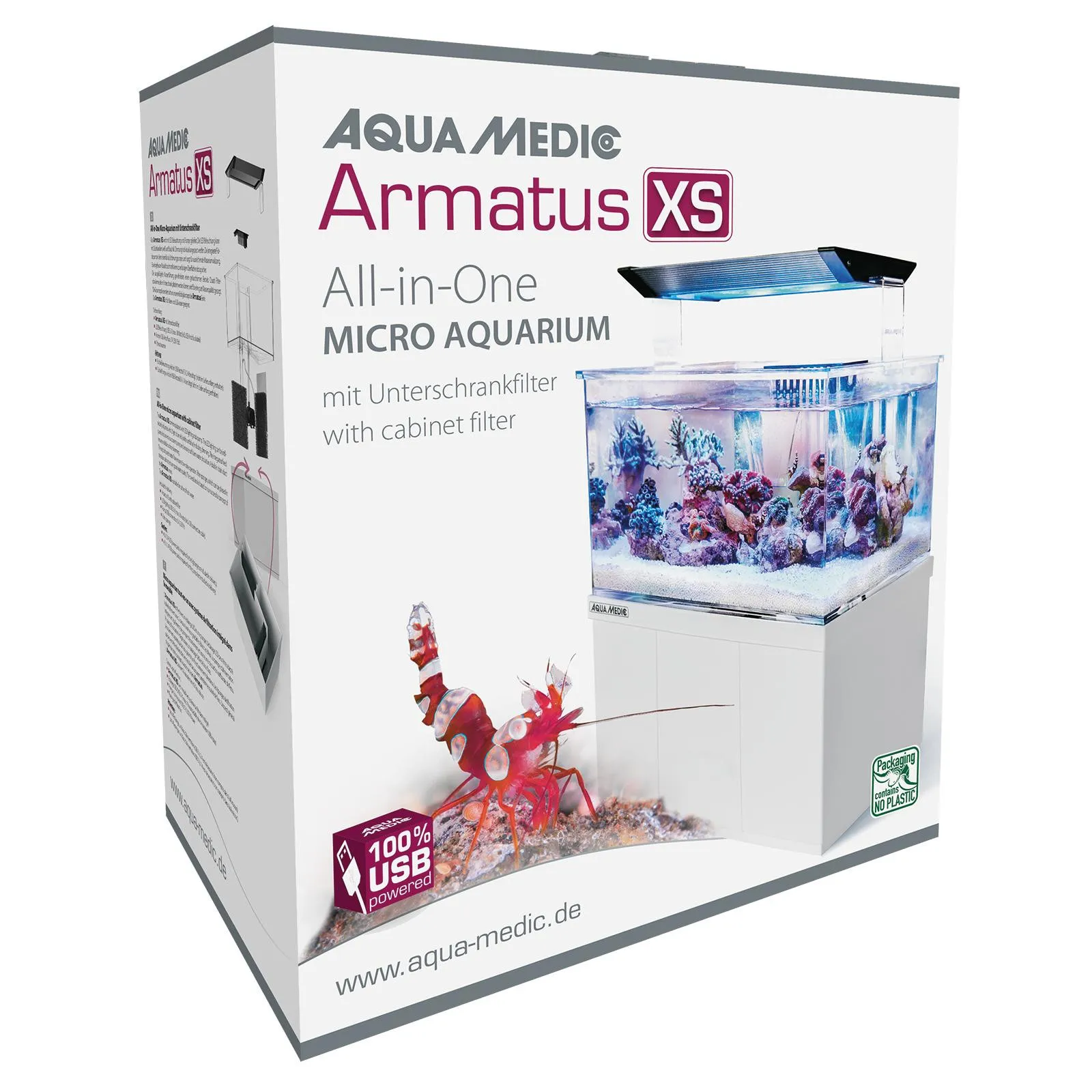 Aqua Medic Micro Armatus XS - 8 lt - acquario marino Pico-Reef o dolce completo di luce - Novità 2023